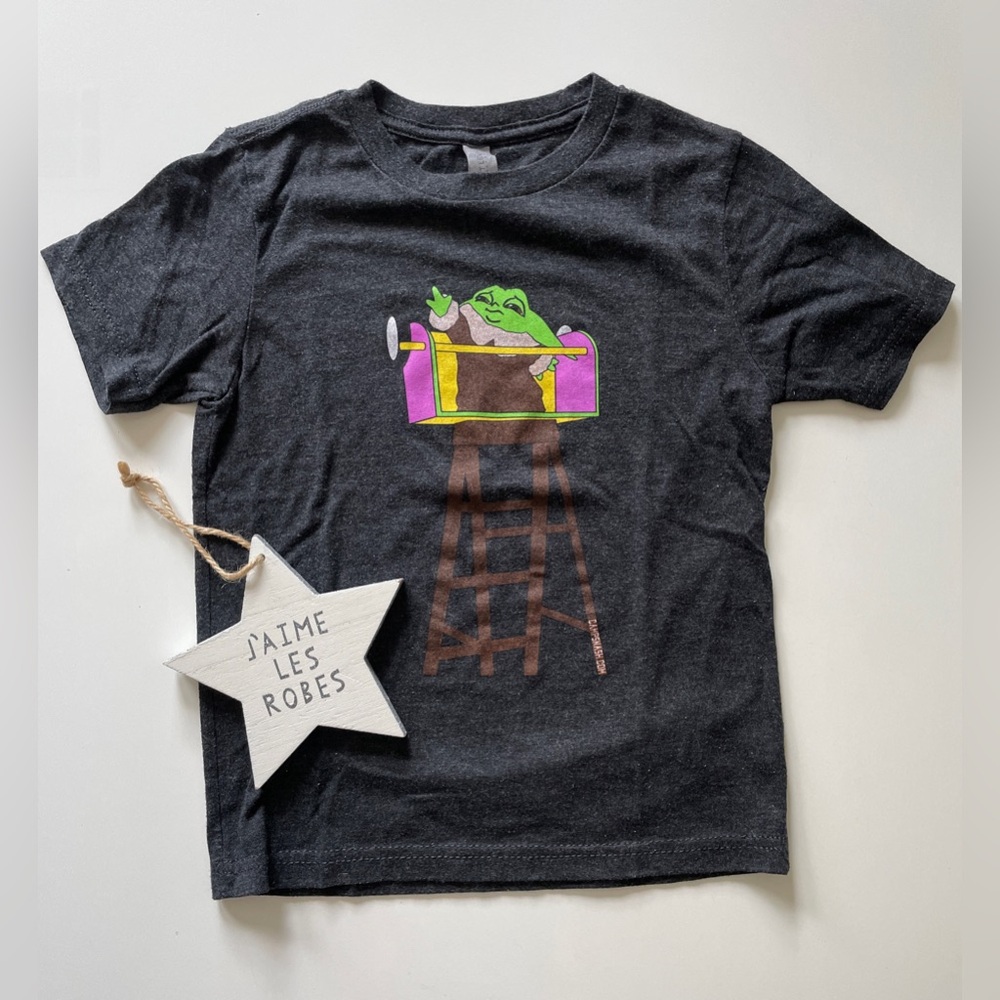 Next Level Apparel Kids Tee - Deep Dark Blue with Green, Gold and Purple Yoda